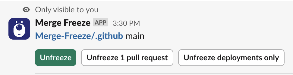 Slack allow deployments